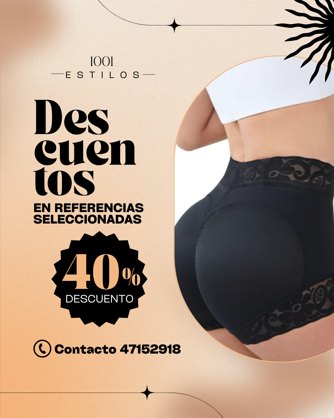Mini Cachetero Reductor de tallas levanta cola