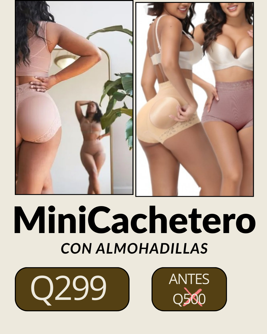 MINI CACHETERO HOT CURVY CON ALMOHADA